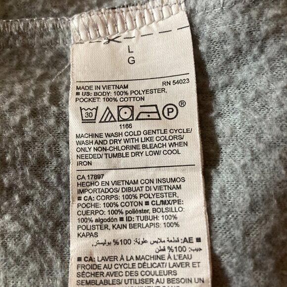 Old Navy Grey Micro Performance Fleece 1/4-Zip Pullover for Women Size Large EUC - Picture 5 of 6